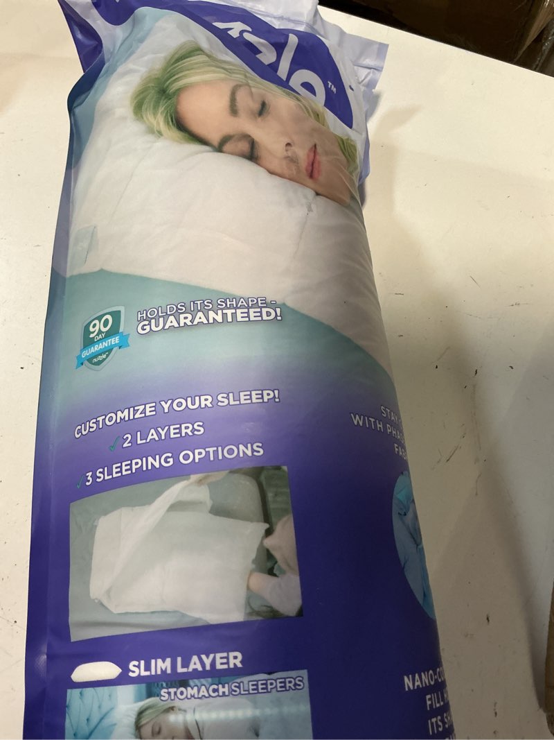 Condition photo showing New/Like New for nuzzle cooling adjustable pillow for side sleepers, luxury standard size bed pillow hotel collection - best adjust height soft firm pillow for back, stomach or side sleepers - home gifts