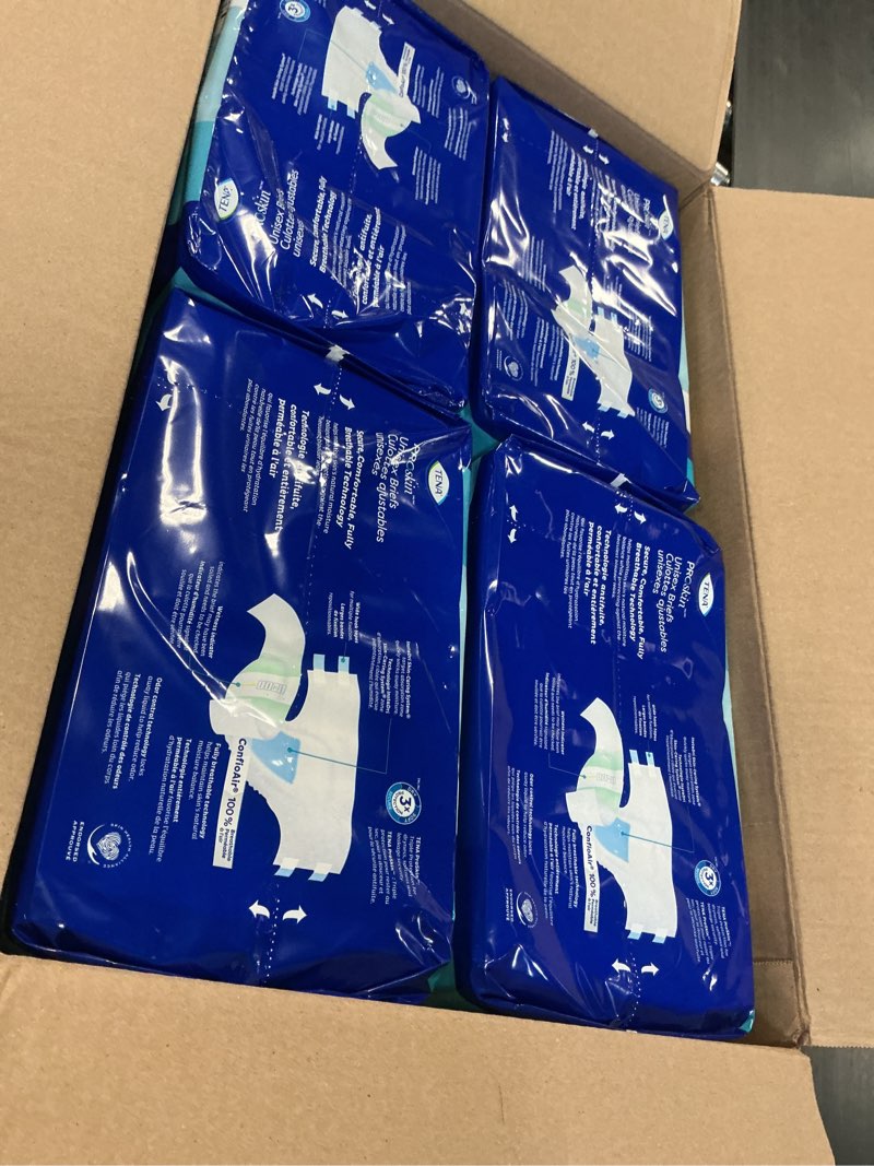 Condition photo showing New/Like New for Tena Incontinence Adult Diapers, Maximum Absorbency, Disposable Briefs, ProSkin - Large - 56 ct Large 56