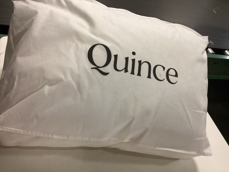 Condition photo showing New/Like New for premium down alternative pillow, standard, medium/firm