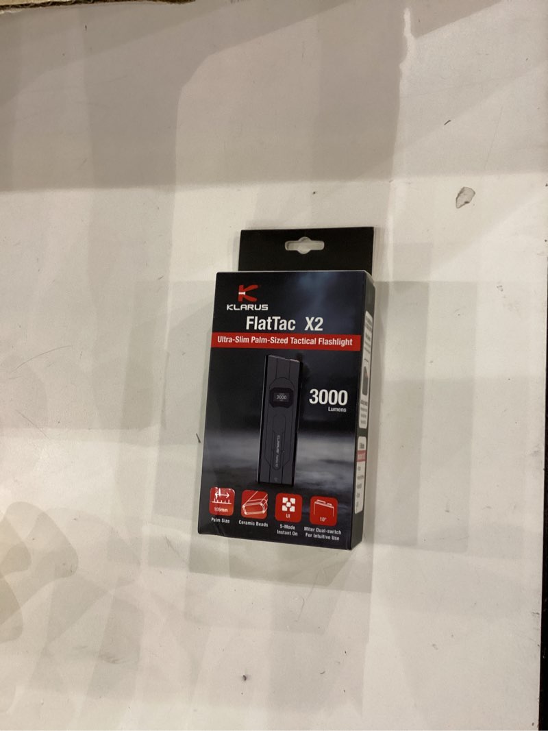 klarus x2 ultra-thin palm-sized edc tactical flashlight, 3000 lumens compact & mighty pocket light, 
