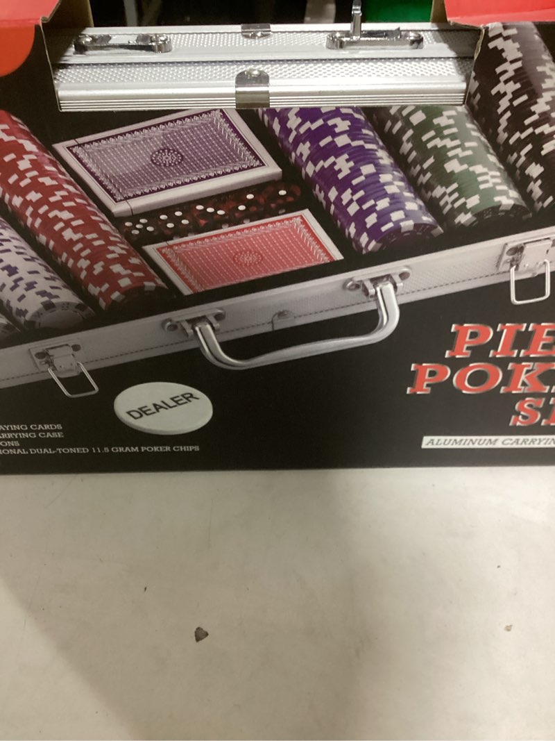 Condition photo showing New/Like New for Poker Chip Set - 300PCS Poker Chips with Aluminum Case, 11.5 Gram Chips for Texas Holdem Blackjack