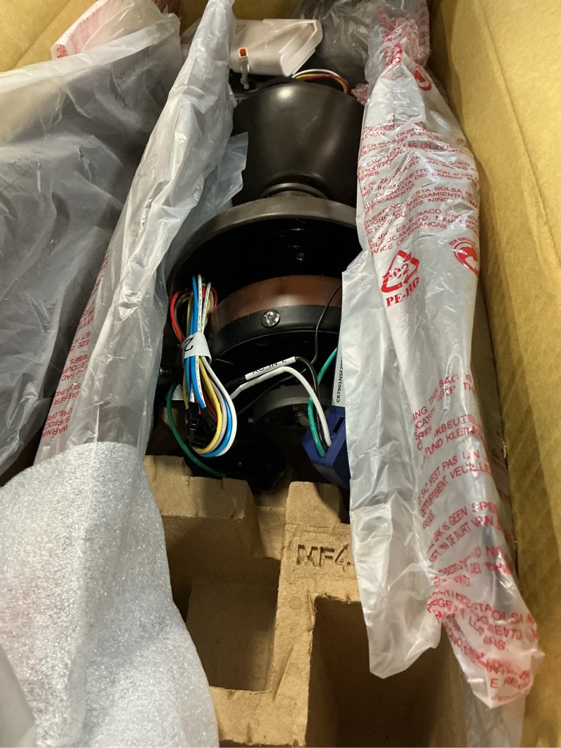 Condition photo showing As Is for 3 Blade Outdoor Ceiling Fan With Light Kit-44 Inches Wide-Oil Rubbed Bronze Finish Minka Aire Fans F625l-Orb