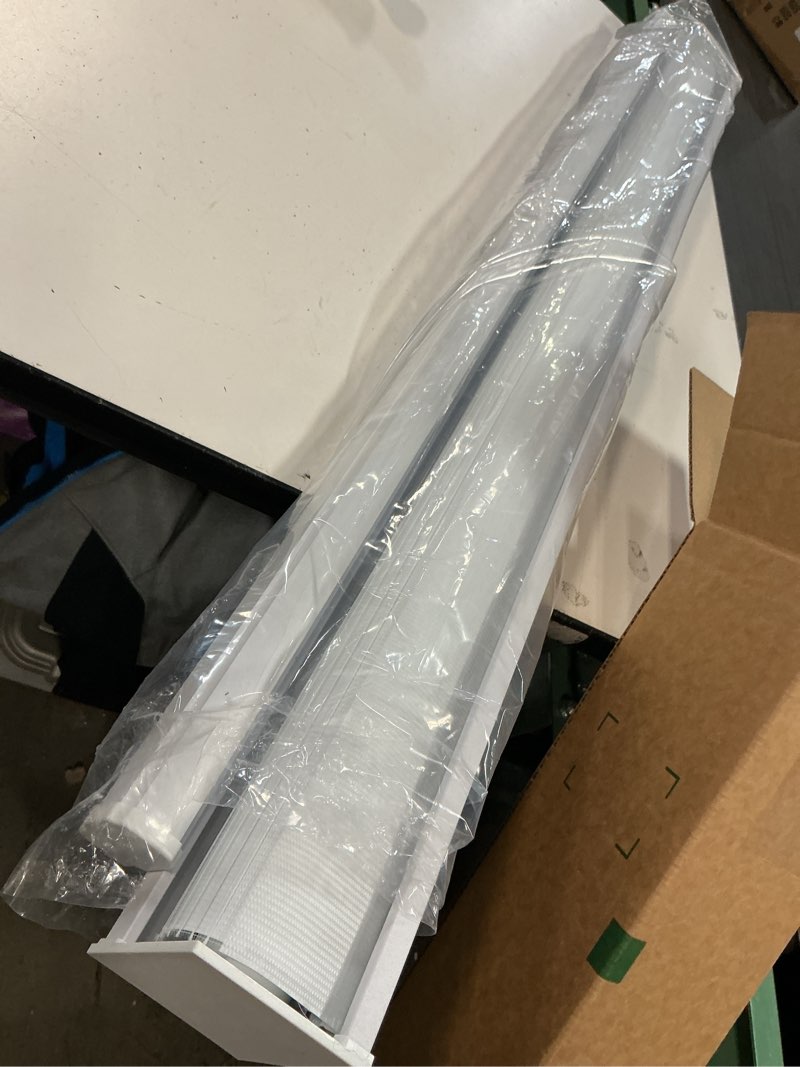 Condition photo showing New/Like New for ChrisDowa Cordless Zebra Blinds for Windows, Dual Layer Free-Stop Light Filtering Window Roller Shades, Pull Down Privacy Zebra Shades for Home, Office, Bedroom, Door (20" W x 72" H, White) 20"W x 72"H White