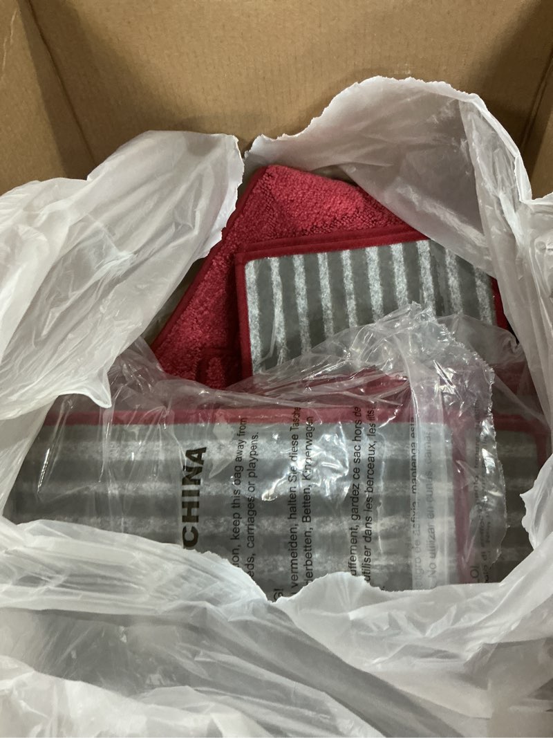 Condition photo showing Good Condition for cosy homeer edging stair treads non-slip carpet mat 28inx9in indoor stair runners for wooden steps, edging stair rugs for kids and dogs, 100% polyester tpe backing (15pc, red) red 28 x 9 inches (15 pieces)