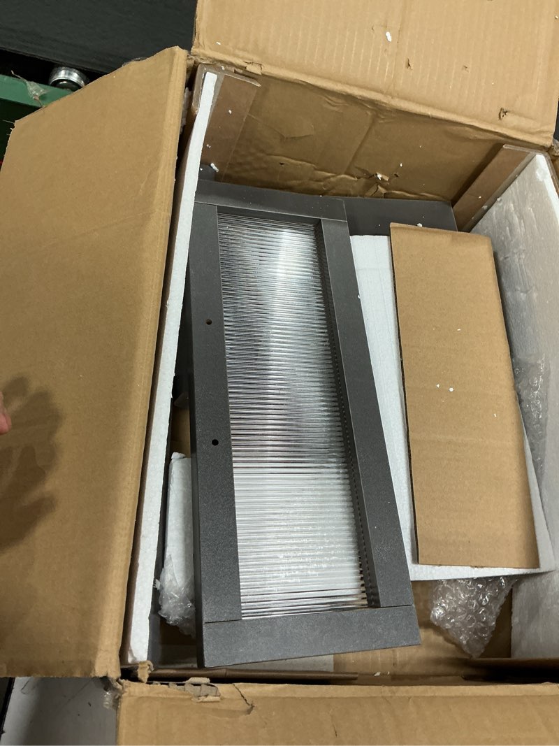 Condition photo showing As Is for Nightstand with Charging Station, Bedside Tables Grey End Table Side Table with 2 Tiers Storage Space, for Bedroom Living Room CAMLBZ07ZE 1 Grey