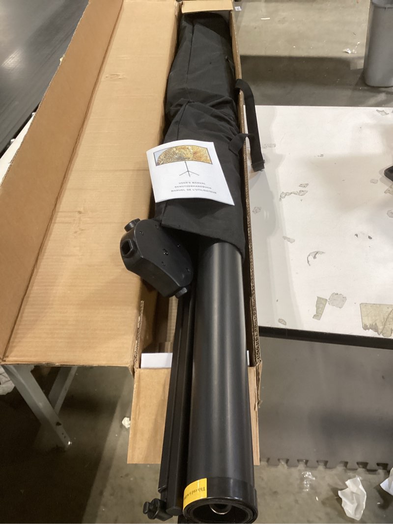 Condition photo showing Good Condition for Projector Screen with Stand, 100 Inch Outdoor Projection Screen 16:9 and Tripod Stand, Portable Projector Screen, 1.2 Gain, Lightweight and Compact, Easy Setup, Idea for Home Cinema, Backyard Party.