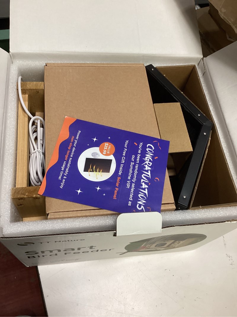 Condition photo showing Good Condition for TT Nature Bird Feeder with Camera, Upgraded 1.5L Smart Birdhouse Al Identify for 10000 Plus Species, Auto Capture & Real-time Notifications, Ideal Gift for Bird Lovers (Iron Roof)