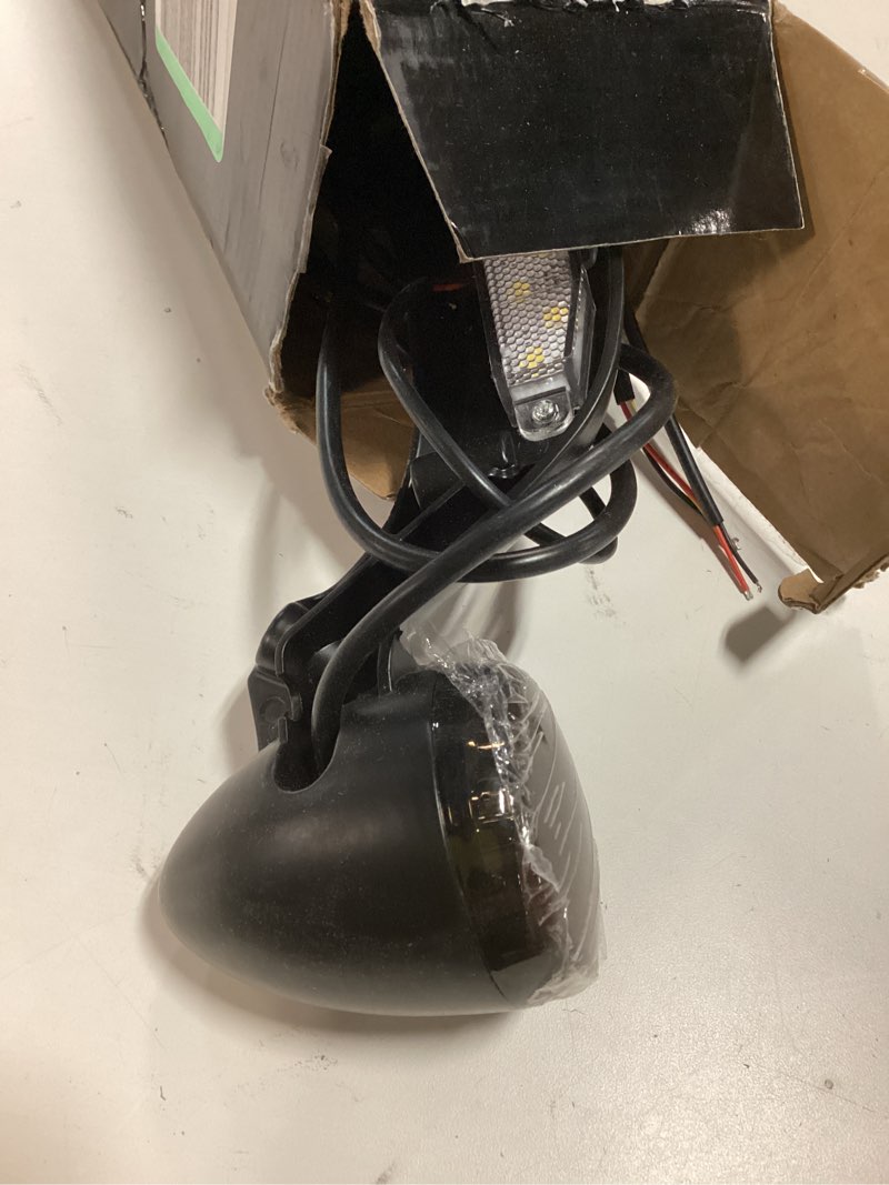 Condition photo showing As Is for Rear Bullet LED Turn Signals Light Bar Integrated Turn Signals Motorcycle Brake Tail Lights Compatible with Harley Touring Road King Road Glide Special Electra Glide Heritage Softail Black