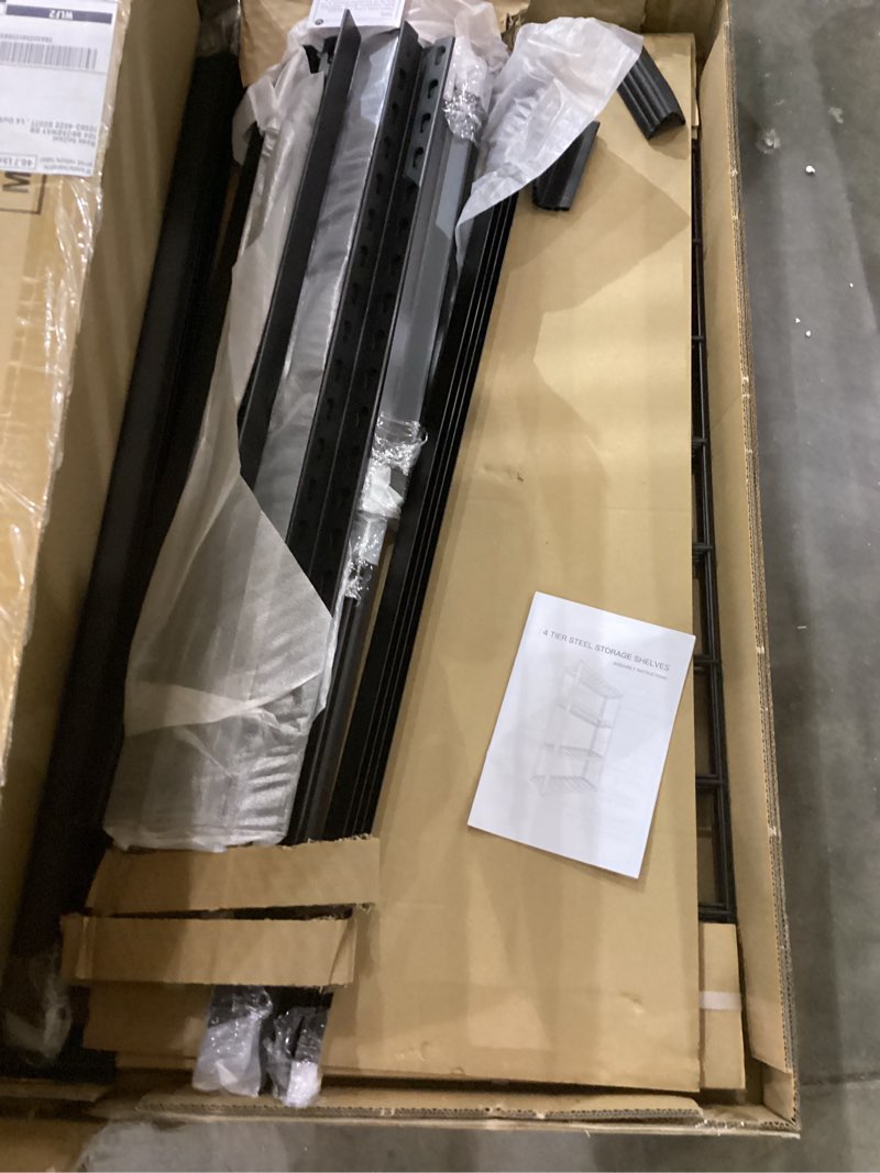 Condition photo showing Good Condition for 4 TIER STEEL STORAGE SHELVES