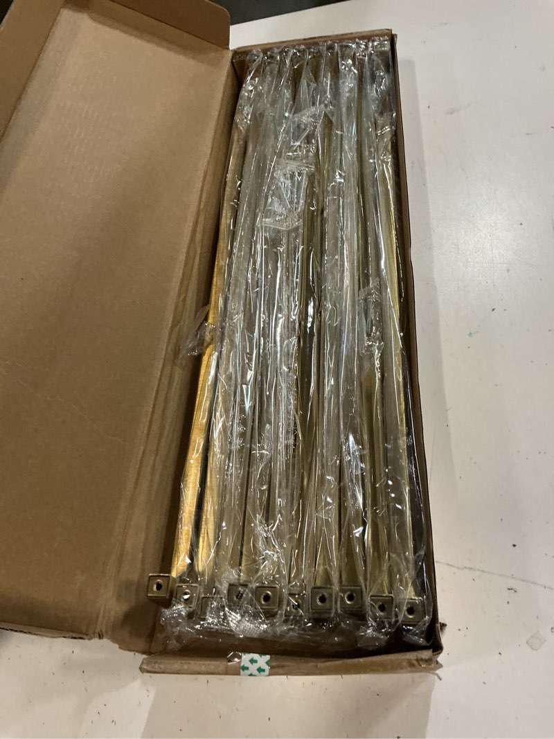 Condition photo showing New/Like New for cabinet pulls gold cabinet handles square drawer pulls, 10 pack 18 inch stainless steel kitchen door cupboard cabinet handles, drawer hardware handles, 458mm hole centers 10 two hole - 18 inch hole centers(458mm)