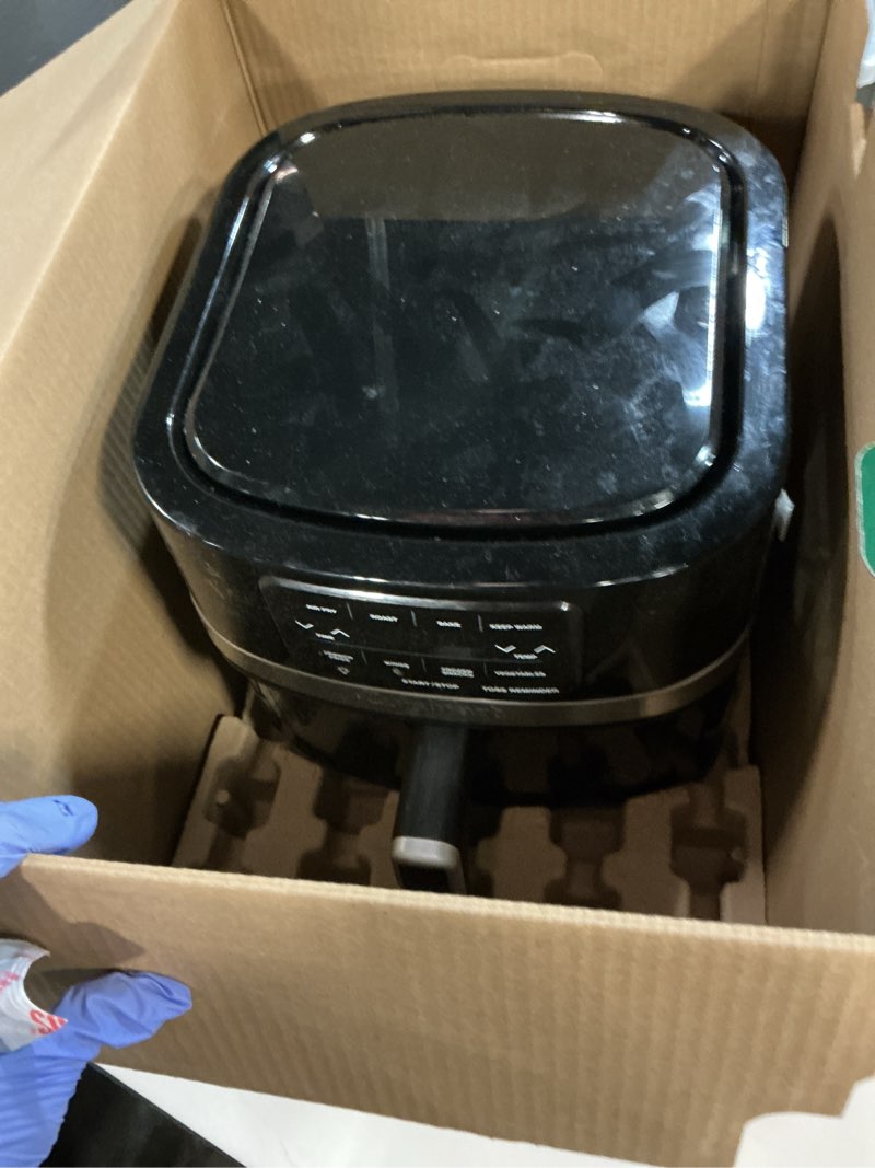 Condition photo showing As Is for Cuisinart Air Fryer, 4.5-Quart Basket Fryer with 4 Cooking Functions to Air Fry, Roast, Bake, and Keep Warm, 4 Airfryer Presets, Dishwasher-Safe Parts, AIR-160NAS, Stainless Steel & Black 4.5 Qt. Window