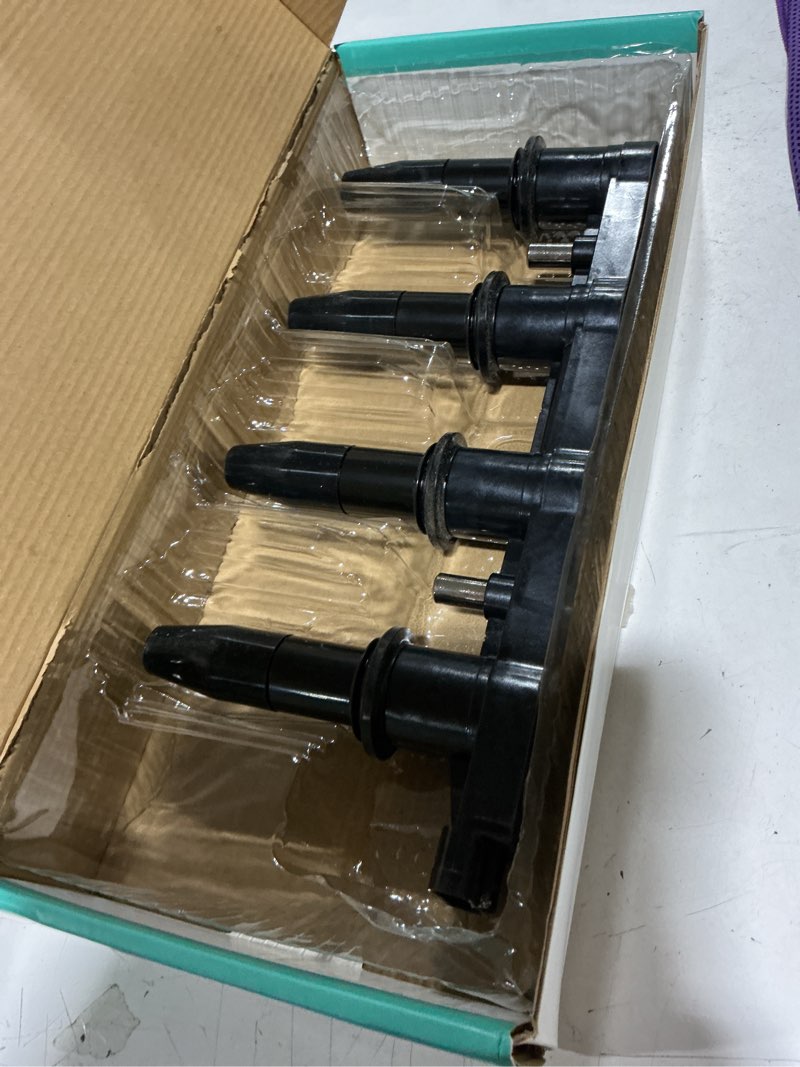 Condition photo showing As Is for 4pcs uf620 ignition coil pack (1.4l 1.6l 1.8l) for chevy sonic trax cruze | for chevrolet/chevy aveo 5 09-11,cruze 11-15,cruze limited 16,sonic 12-18,trax 13,for pontiac g3 wave 09-10 25186687 c1646 coil uf620
