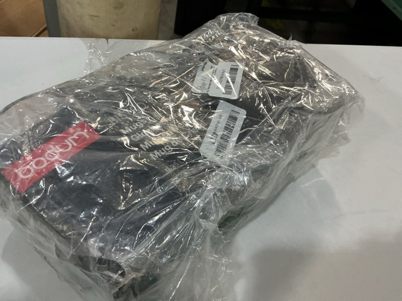 Condition photo showing New/Like New for bodum 12oz bistro coffee mug single-wall tempered glass, 6 pack, clear