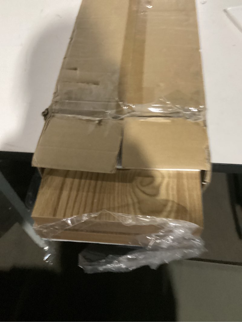 Condition photo showing Good Condition for 30 Inch Floating Shelves, 9.3" Deep Floating Shelf Wall Mounted, 30" Wall Shelves, Rustic Deep Bookshelf, Large Display Shelves & Storage Shelves for Bedroom, Living Room, Light Brown, Set of 2 Light Brown 30 inch, Set of 2