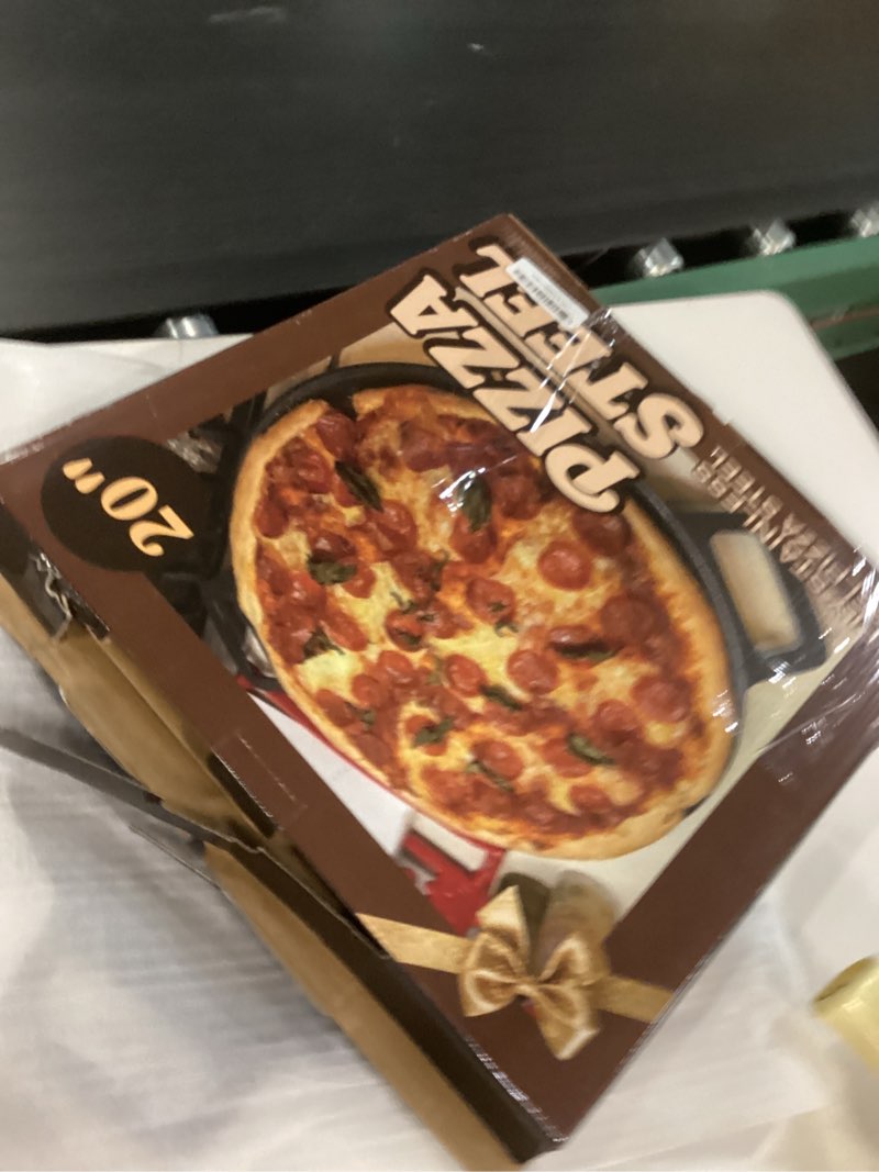 Nonstick Pizza Steel Pan for Pizzas & Flatbreads up to 14", Tri-Ply Stainless Steel with Aluminum Co