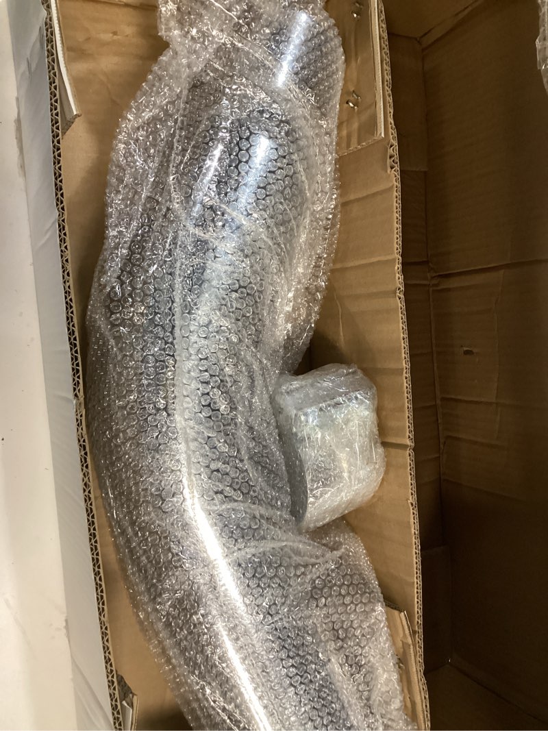Condition photo showing New/Like New for LCGP 4" Elbow Exhaust Tip with a Clamp, Chrome Electroplated Exhaust Pipe 4" Inlet 5" Outlet 23" Length Turndown Diesel Exhaust Tip 4'' Inlet 5'' Outlet with Clamp