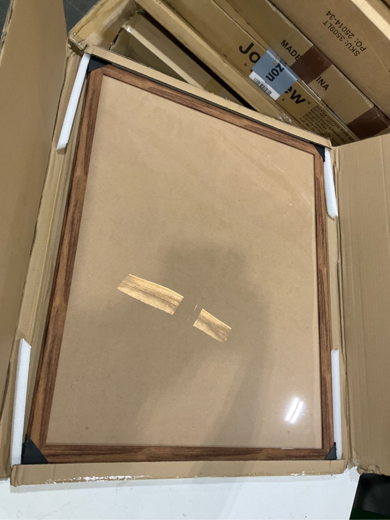 Condition photo showing New/Like New for 24x30 wood frame brown, rustic natural wooden 30x24in poster picture frame, distressed 24 x 30inch woodgrain gallery photo frame with hd plexiglass, horizontal vertical wall mounting display 1pcs brown 24x30