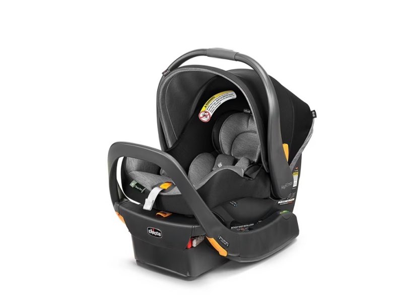 Chicco KeyFit Max ClearTex Extended-Use Infant Car Seat and Stay-in-Car Base - Legend (Black), New