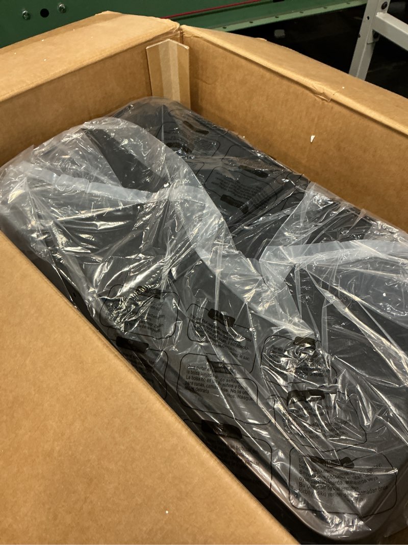 Condition photo showing Good Condition for songmics trash can, 2 x 10.6 gallon (2 x 40 l) garbage can for kitchen, with 15 trash bags, 2 compartments, plastic inner buckets and hinged lids, airtight, slate gray ultb730g01v1 2 x 10.6 gallon slate gray
