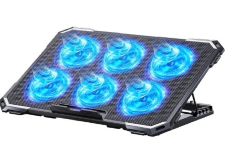 ICE COOREL Laptop Cooling Pad with 6 Cooling Fans, Cooling Pad for Laptop Fan 13-15.6 Inch, Laptop 