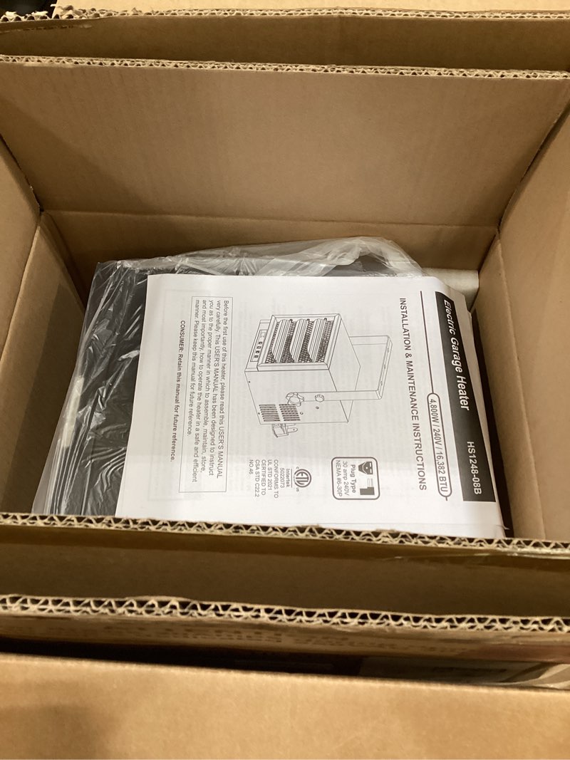Condition photo showing Good Condition for CTSC 4800W Garage Heater Electric, 240V/30Amps Plug - Fan-Forced Thermostat Control Electric Garage Heaters, with Remote Control, 10-Hour Timer, ETL Compliant,DOESN'T work with a standard home outlet 4800W(240V)