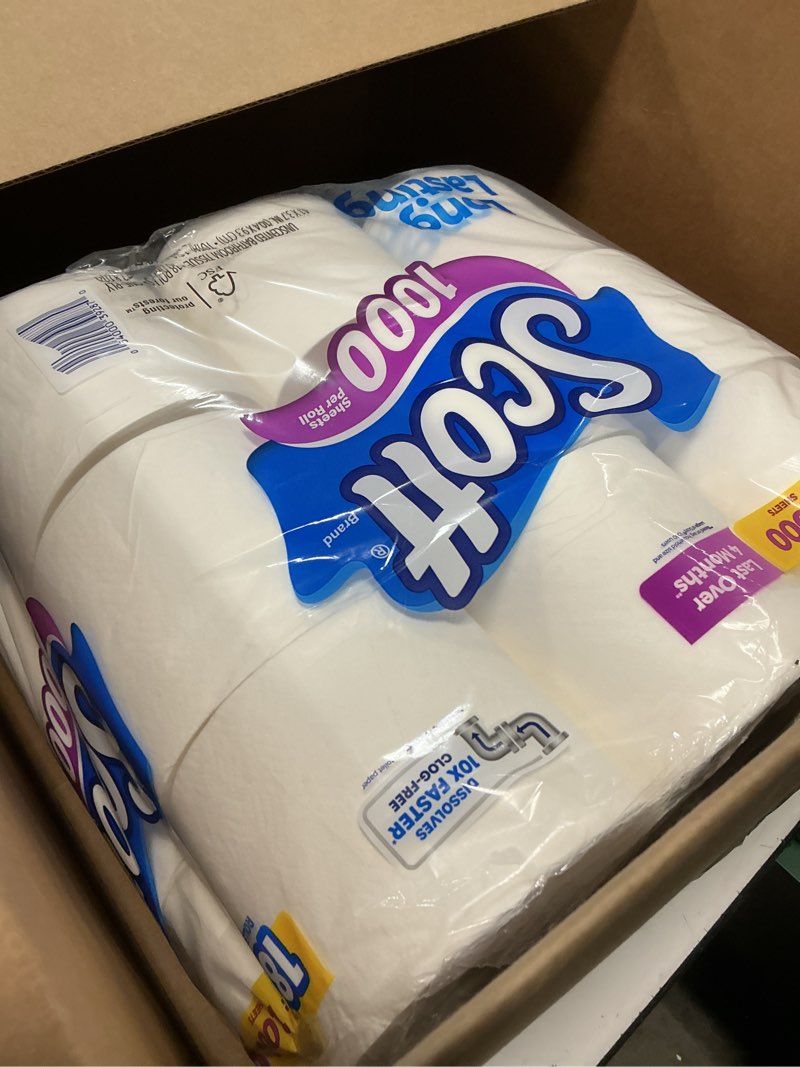 Condition photo showing New/Like New for scott 1000 toilet paper, 18 rolls, septic-safe, 1-ply toilet tissue regular 1000 sheets (pack of 18)