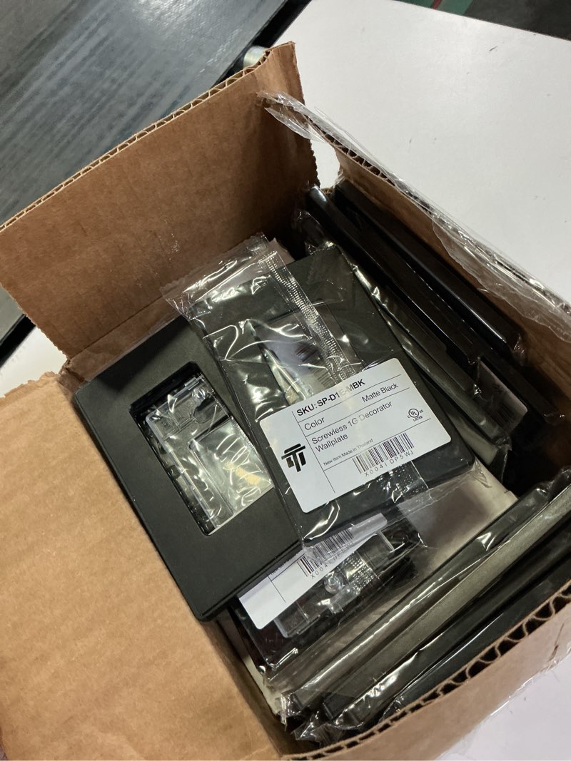 Condition photo showing Good Condition for elegrp glossy black decorator electrical wall outlet receptacle, 20a 125v standard outlets, 2 pole 3 wire, non-tamper resistant, nema 5-20r, self-grounding wall outlet, ul listed, 20 pack wall plate not included black 20