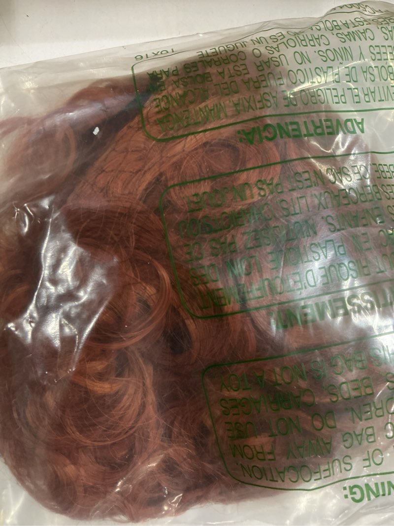 Condition photo showing Good Condition for yuehong Adult Short Orange Red Curly Wig Anime Cosplay Costume Hair Soft Breathable Heat Resistant Synthetic Fibers Daily Fashion Party Wig A Orange