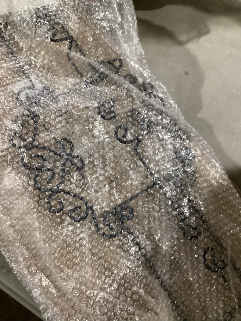 Condition photo showing Good Condition for MyGift Vintage Scrollwork Black Metal Wire Tea Coffee Cup and Saucer Set Rack, Wall Mounted Decorative Display Shelf Holds Up to 4 Collectible Plates & Mugs