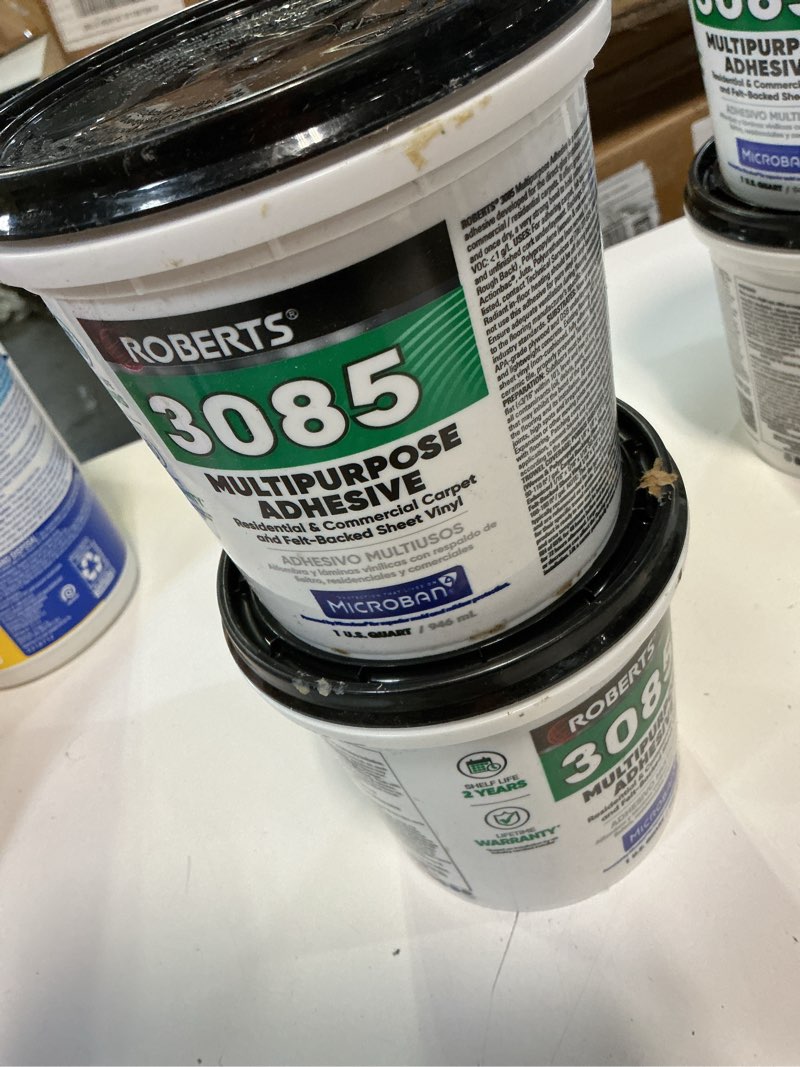 Condition photo showing New/Like New for Roberts 3085-0 Multipurpose Carpet and Felt Back Vinyl Adhesive, 1 Quart, Beige(pack of 2)