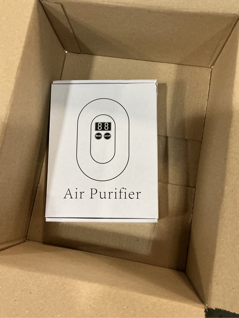 Condition photo showing As Is for ozone odor eliminator for strong odor 99% cat litter deodorizer dog poof odor removal air ionizers home plug-in air purifier for bedroom, toilet, kitchen, pets, shoe, smoke, formaldehyde air freshener white