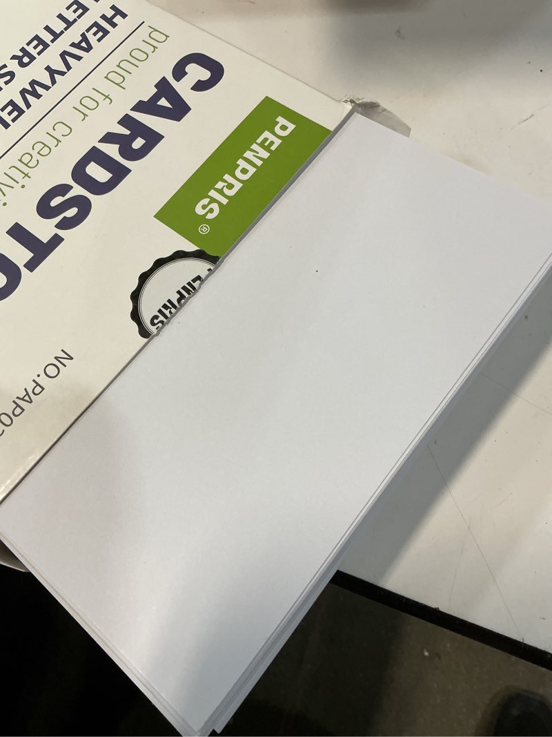 Condition photo showing Good Condition for 120 sheets white cardstock - 8.5” x 11” letter size cover card stock 230gsm/85lb heavyweight paper thick paper for scrapbooking, crafts, business cards, invitations pap03wh 8.5x11inch/120sheets white