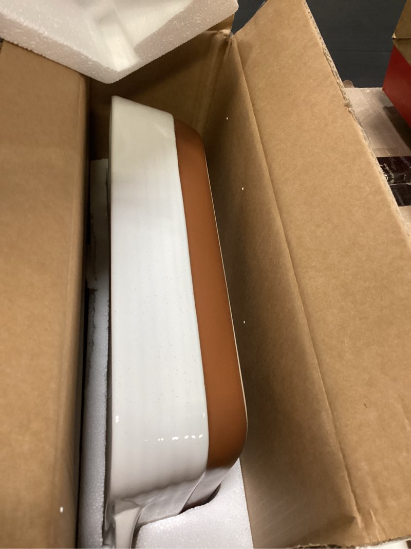 Condition photo showing Good Condition for malacasa baking dish 4.8 qt ceramic casserole & lasagna pan, 9x13 inch deep rectangular oven safe dish with handles for baking, roasting, serving (khaki & white) - series tara khaki white extra large
