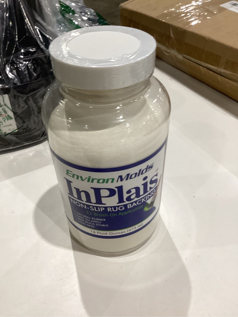 ENVIRONMOLDS InPlais Non-Slip Area Rug Backing (16 oz) - Fabric & Floor Safe Latex Layer for Kitchen