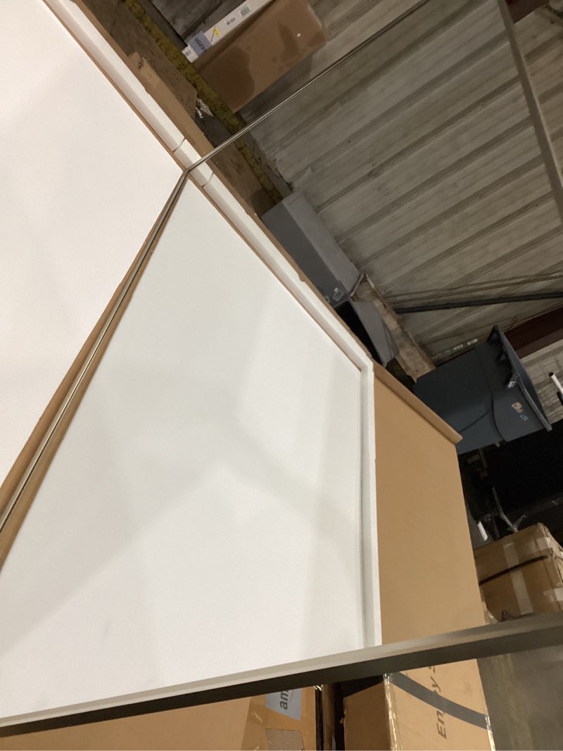Condition photo showing Good Condition for tetote brushed nickel vanity mirror for bathroom 60" x 36" beveled frame rectangle bathroom mirror for over sink brushed nickel, tempered glass, stronger frame, modern farmhouse bedroom, entryway 36"l x 60"w brushed nickel
