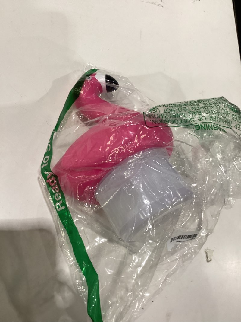 Condition photo showing Good Condition for pool chlorine floater, solar flamingo chlorine tablet floater w/adjustable release, chlorine floater glow in the dark large capacity floating chlorines dispenser for pool hot tub spa, pink