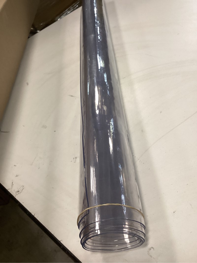 Condition photo showing As Is for NECAUX Custom Multisize 1.5mm Thick Frosted PVC Table Cover Protector - 30 x 46 Inch Water Resistant Plastic Rectangular Vinyl Non-Slip Desk Pad for Coffee Table/Writing Desk 30" x 46" Frosted 1.5mm