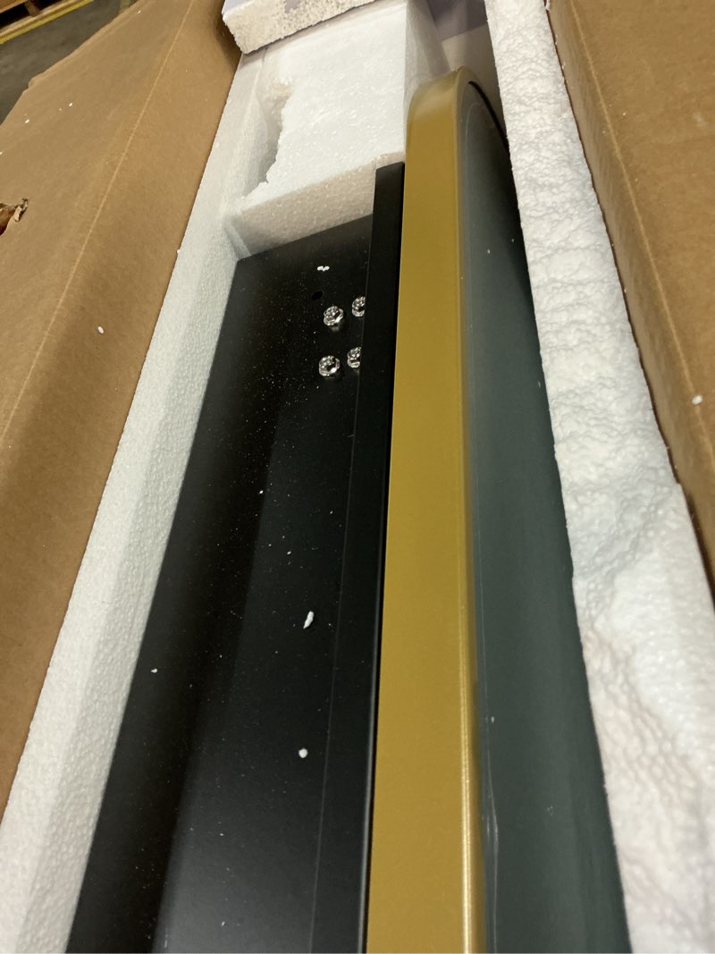 Condition photo showing Good Condition for medicine cabinets for bathroom, gold arched medicine cabinet recessed or surface wall-mounted,modern bathroom vanity mirror with storage, mirrored cabinet with adjustable shelves,20x30 inch gold 20*30inch