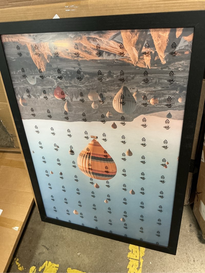 Condition photo showing Good Condition for 24x34 picture frame for wall display, 24x34 black picture frame with shatter resistant plexiglass, stable and sturdy 24 x 34 poster frame for wall display, handpicked gift collection, 1 pack