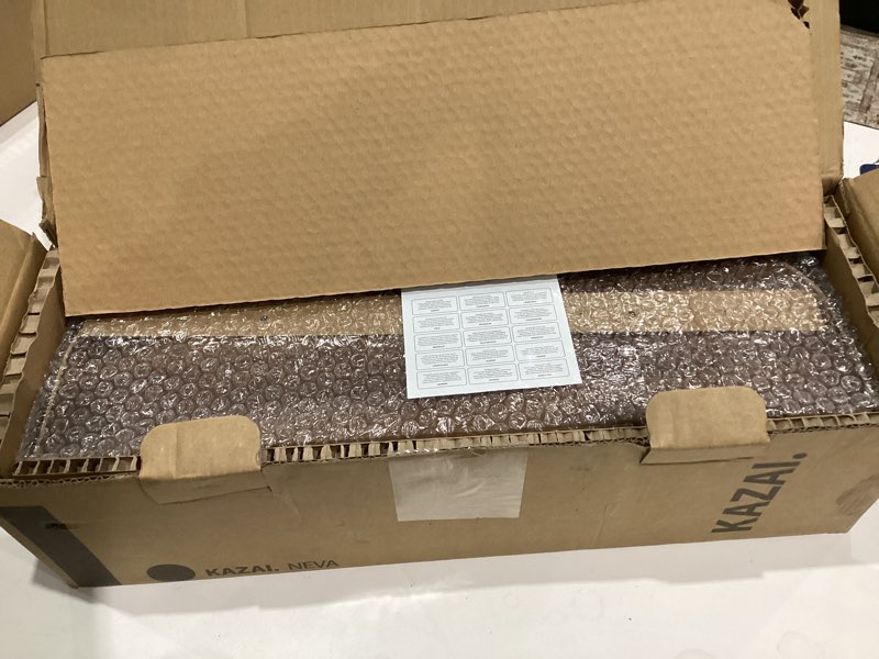 Condition photo showing New/Like New for Kazai.® 18.5 inches Floating Shelves for Wall 'Toke' | Set of 3 Small Mounted Wooden Shelf Units | Modern Wall Decor & Storage for Living Room, Bathroom, Kitchen, Bedroom & More | Walnut Walnut 18.5" x 5.1" (Set of 3)