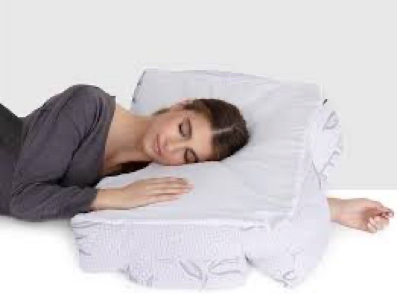 Side Sleeper Pillow with Arm Hole, Memory Foam Pillow Provides Support & Reduces Arm Pressure, Adjus