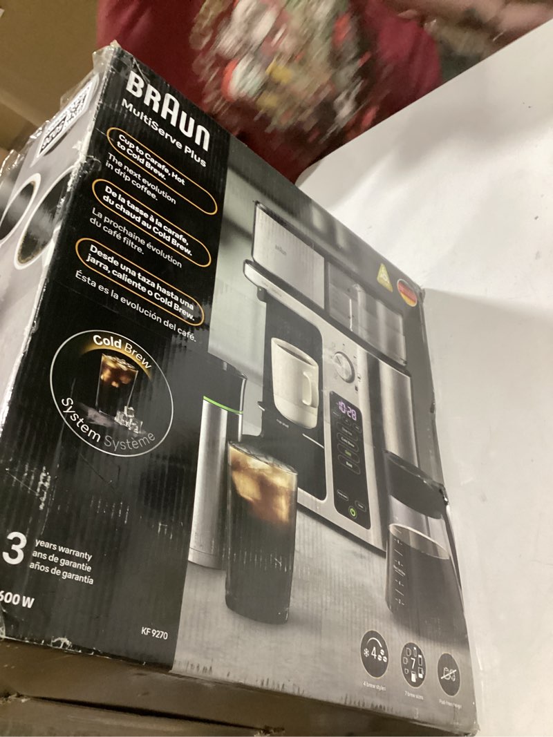 Condition photo showing Good Condition for Braun MultiServe Plus 10-Cup Drip Coffee Maker - Hot & Cold Multi-Serve Brewer with Programmable Timer and Auto Start, Over Ice Function, Stainless Steel & Pod-Free Design, KF9270SI
