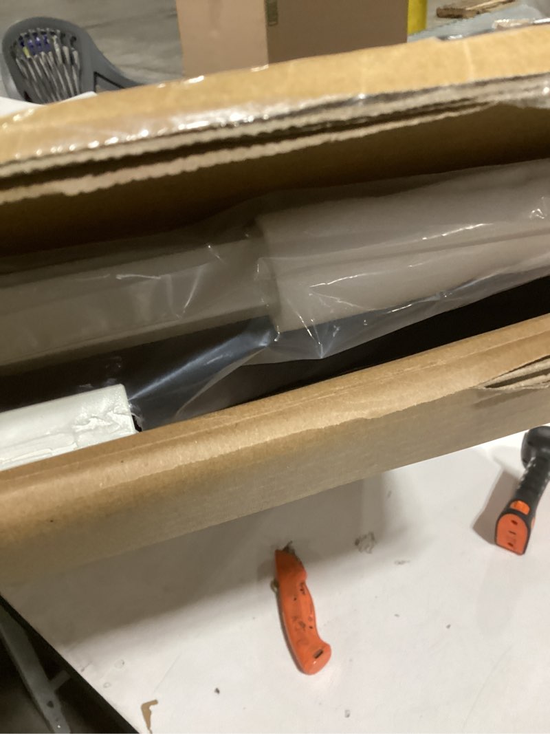 Condition photo showing New/Like New for Folding Desk - 31.5" Wood Top Foldable Desk for Small Spaces | No Assembly Required Compact Desk for Home Office, Writing, and Study White 31.5"W x 15.7"D