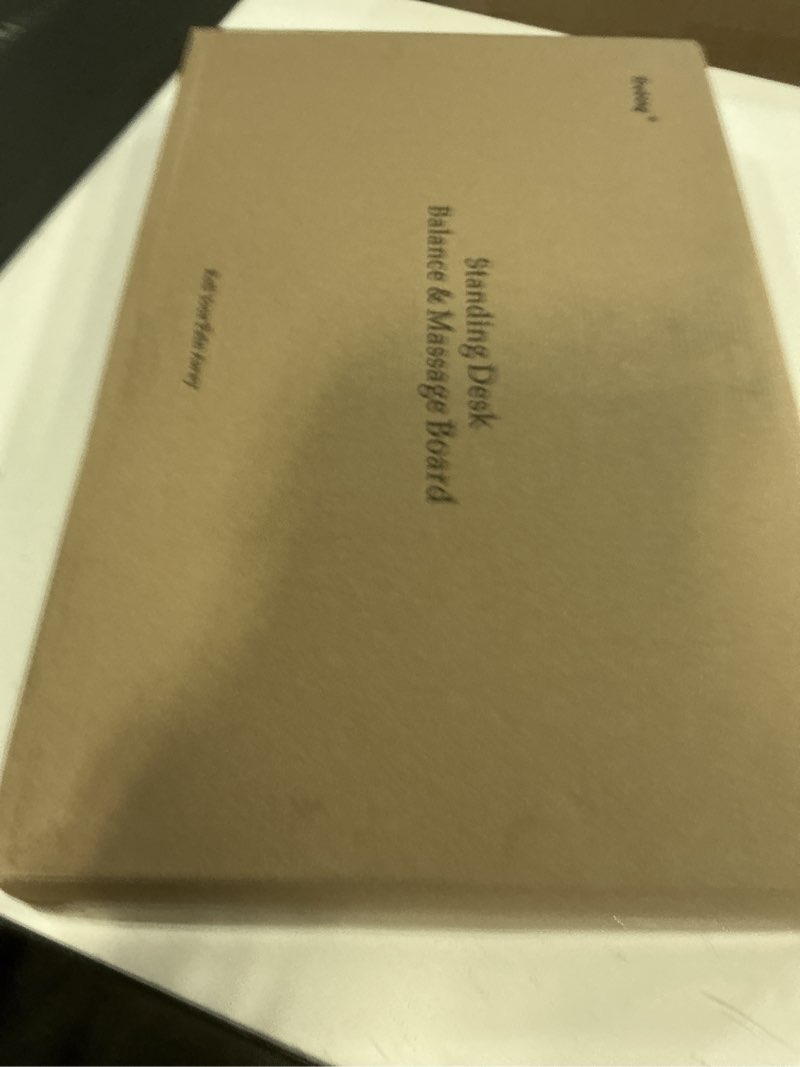 Condition photo showing New/Like New for Trobing Standing Desk Mat Balance Board with Rollerball, Wooden Wobble Anti Fatigue Mat Balance Board for Standing Desk, Home Office Non-Slip Comfort Floor Mat to Relieve Foot, Knee, and Back Pain A: Medium Black ( 21 inch ?