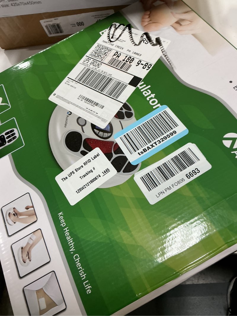 Condition photo showing As Is for ems foot massager for neuropathy : fsa eligible electric foot massager for circulation and pain relief,hsa plantar fasciitis,25 modes 99 intensities,4 tens unit muscle stimulator pads,gifts for mom