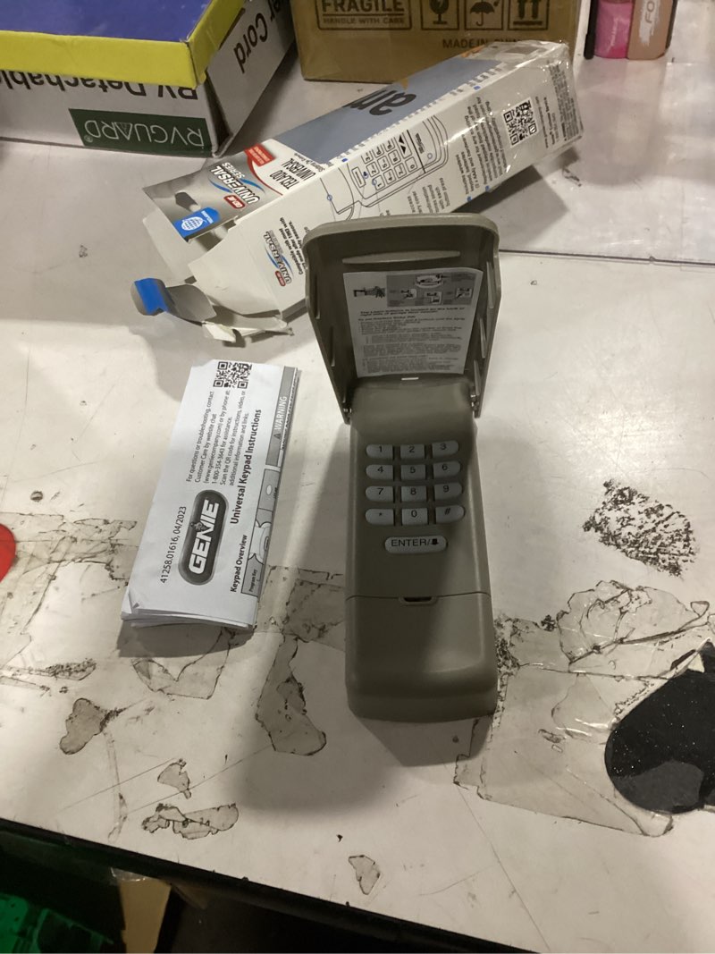 Condition photo showing Good Condition for universal garage door opener keypad compatible with liftmaster chamberlain craftsman opener with purple yellow red orange green learn button wireless keypad replacement (gray)