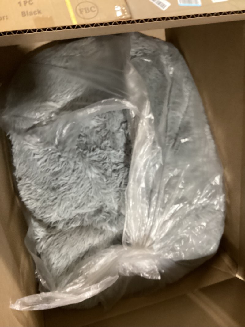 Condition photo showing Good Condition for 8x10 area rug for living room:ultra soft fluffy shag light grey rugs,large fuzzy plush indoor non slip carpet washable rug for bedroom kids nursery office dorm modern decor(light grey 8'x10') light gray 8' x 10' (rectangular)