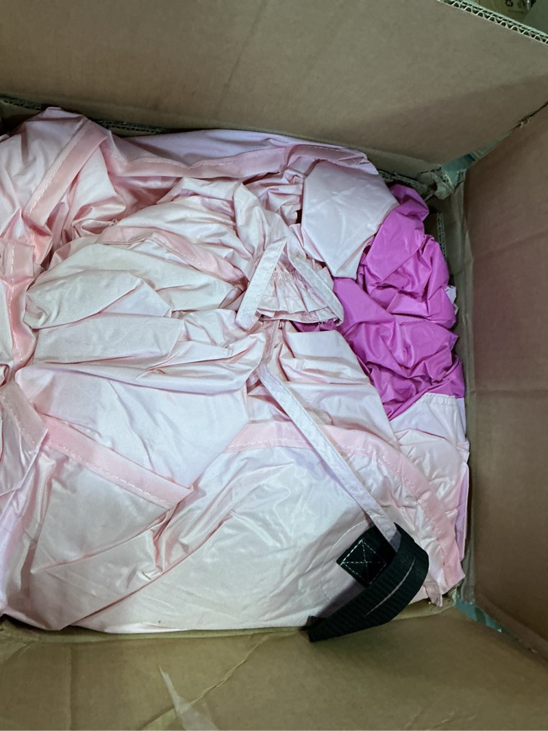 Condition photo showing Good Condition for bounce house with slide, inflatable bouncy house for kids 3-8, outdoor&indoor, bounce area 8'x8', capacity 400 lb - pink