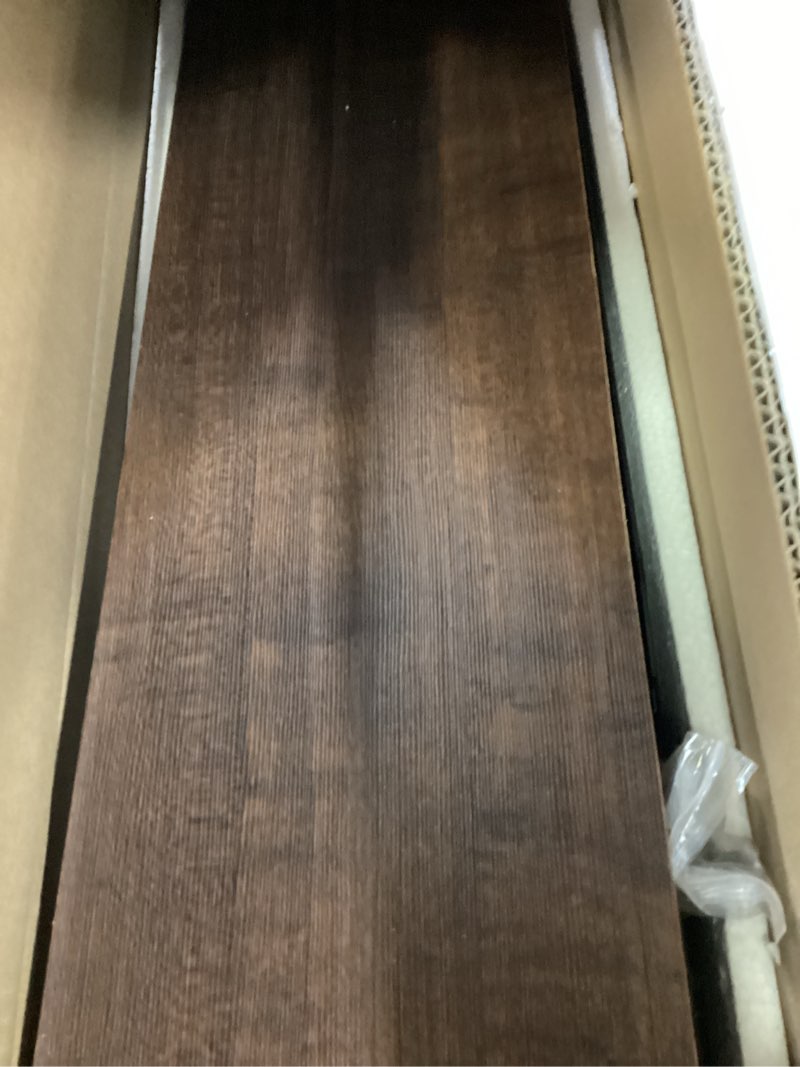 Condition photo showing As Is for 24 inch floating shelves for wall decor,9.3" deep floating shelf wall book shelves,large display storage shelf,wall mounted shelves with invisible bracket for living room,bedroom,bathroom,walnut walnut 24 inch,set of 2