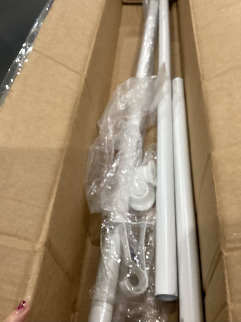 Condition photo showing Good Condition for curtain rods no drilling for windows 30 to 45 inches,5/8 inch diameter no drill small curtain rod set with 3m adhesive brackets,not suitable for painted walls, white 30"-45" white